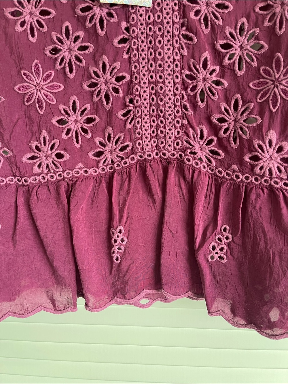 Johnny Was Raspberry Pink Embroidered Tunic - Picture 6 of 6